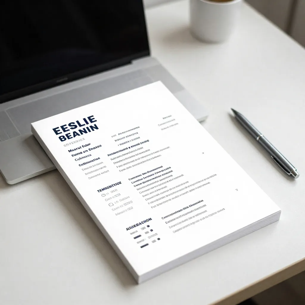 Professional resume design example